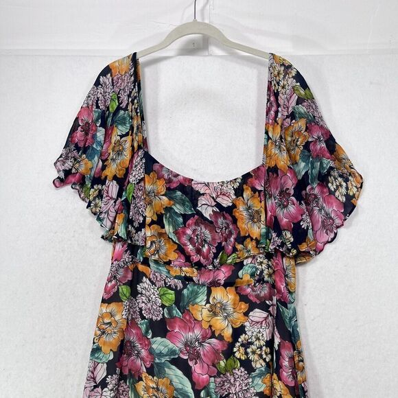 Rachel Pally Dress Women 1X Floral Maxi Flowy Garden Party Coquette Boho NEW - Picture 4 of 15